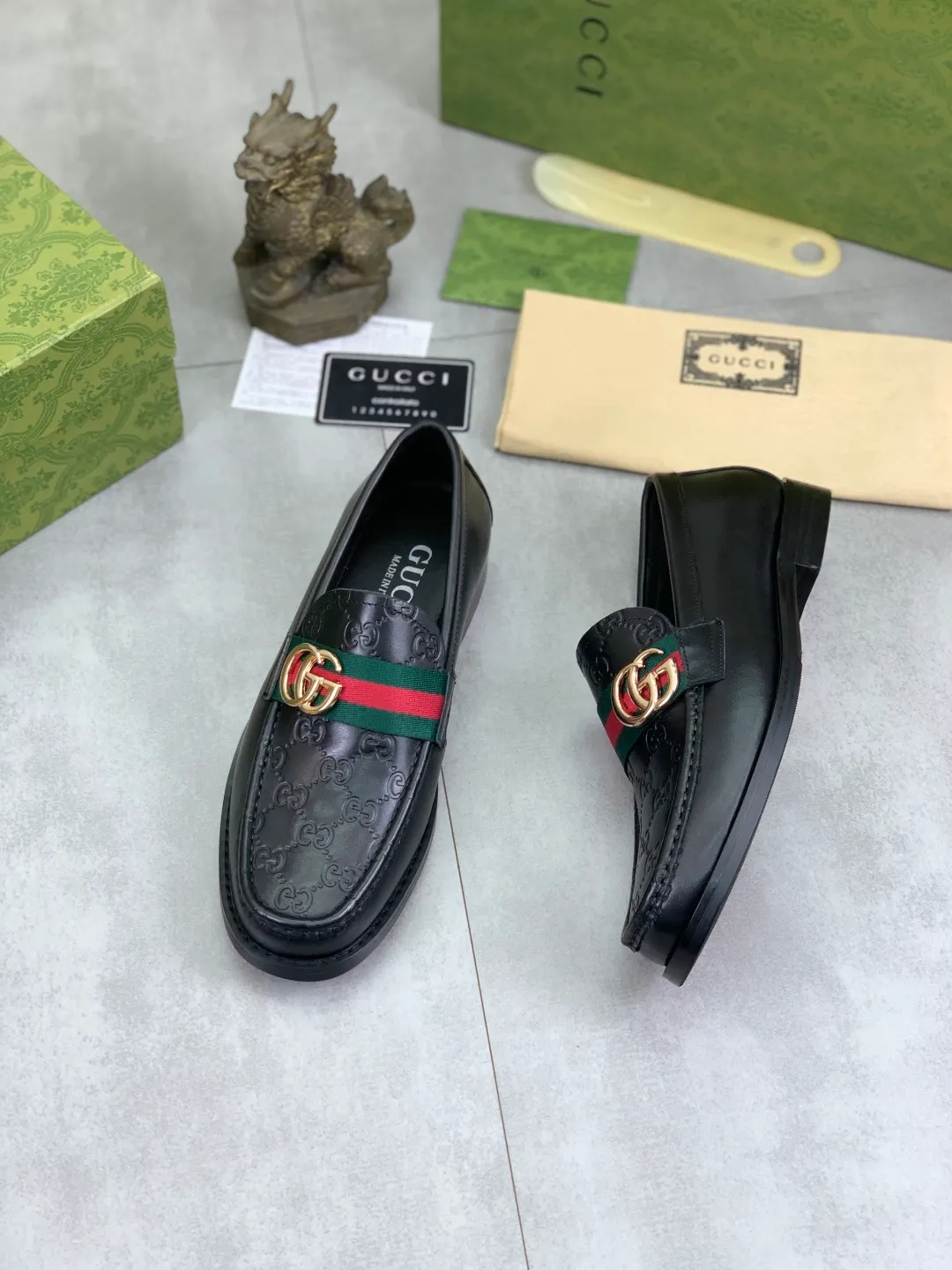 Men's men's shoes 💰P480 [New style] Water-dyed cowhide 💰💎💎💎 [Gucci] GUCCI high-end men's formal business leather shoes, original order 1:1 authentic goods! Original imported high-end open-edge beaded calfskin, original metal buckle, imported first-layer cowhide lining for feet, original outsole, men's shoe size: 38-45, 4️⃣ colors available